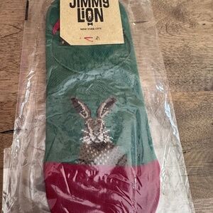 Jimmy Lion NYC no show HARE Socks new in package unisex size Small